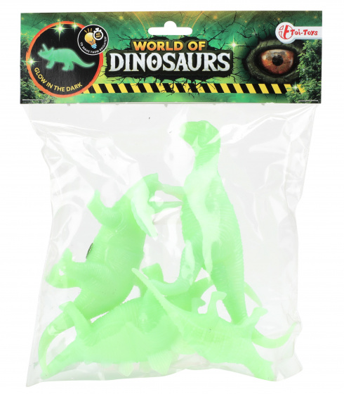 Toi-Toys Toi Toys speelfiguren World of Dinosaurs 8 cm 4 stuks - Groen