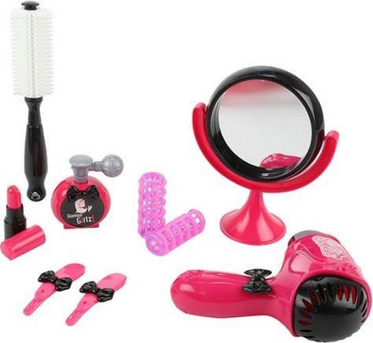 Huismerk Toi Toys kappersset Glamour Girlz! meisjes roze/wit 10 delig