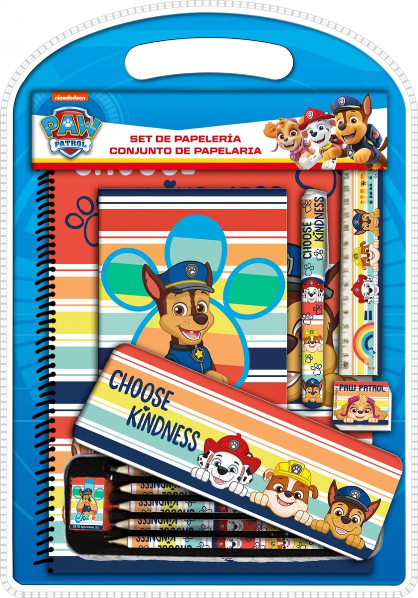 Nickelodeon schrijfset Paw Patrol junior papier/hout 12 delig