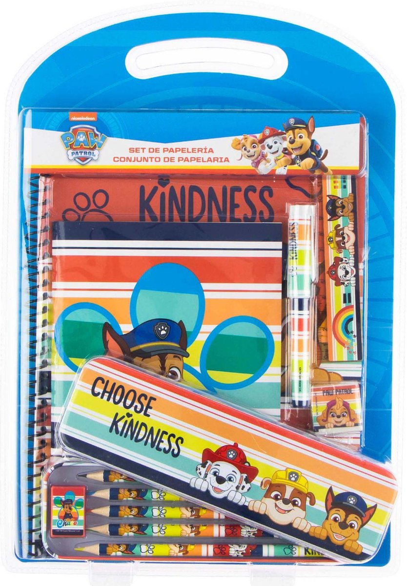 Nickelodeon schrijfset Paw Patrol junior papier/hout 12 delig