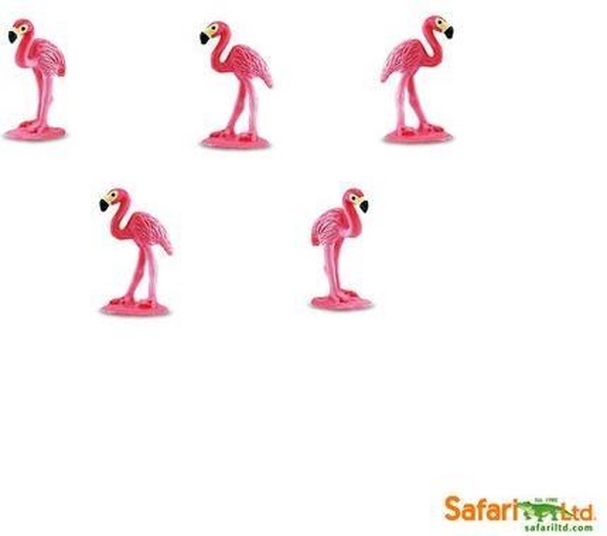 Safari speelset flamingo's Lucky Minis 2,5 cm 192 delig - Roze