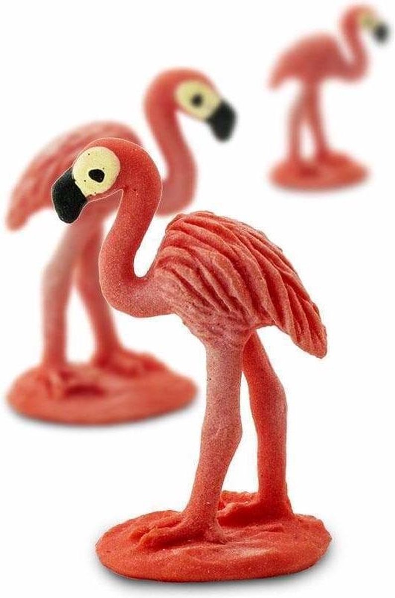 Safari speelset flamingo's Lucky Minis 2,5 cm 192 delig - Roze