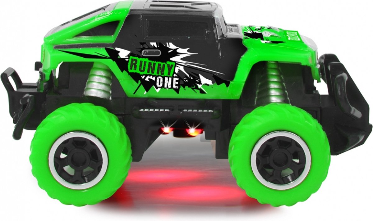 Jamara monstertruck RC Runny One 13,5 x 8,4 cm rubber - Groen