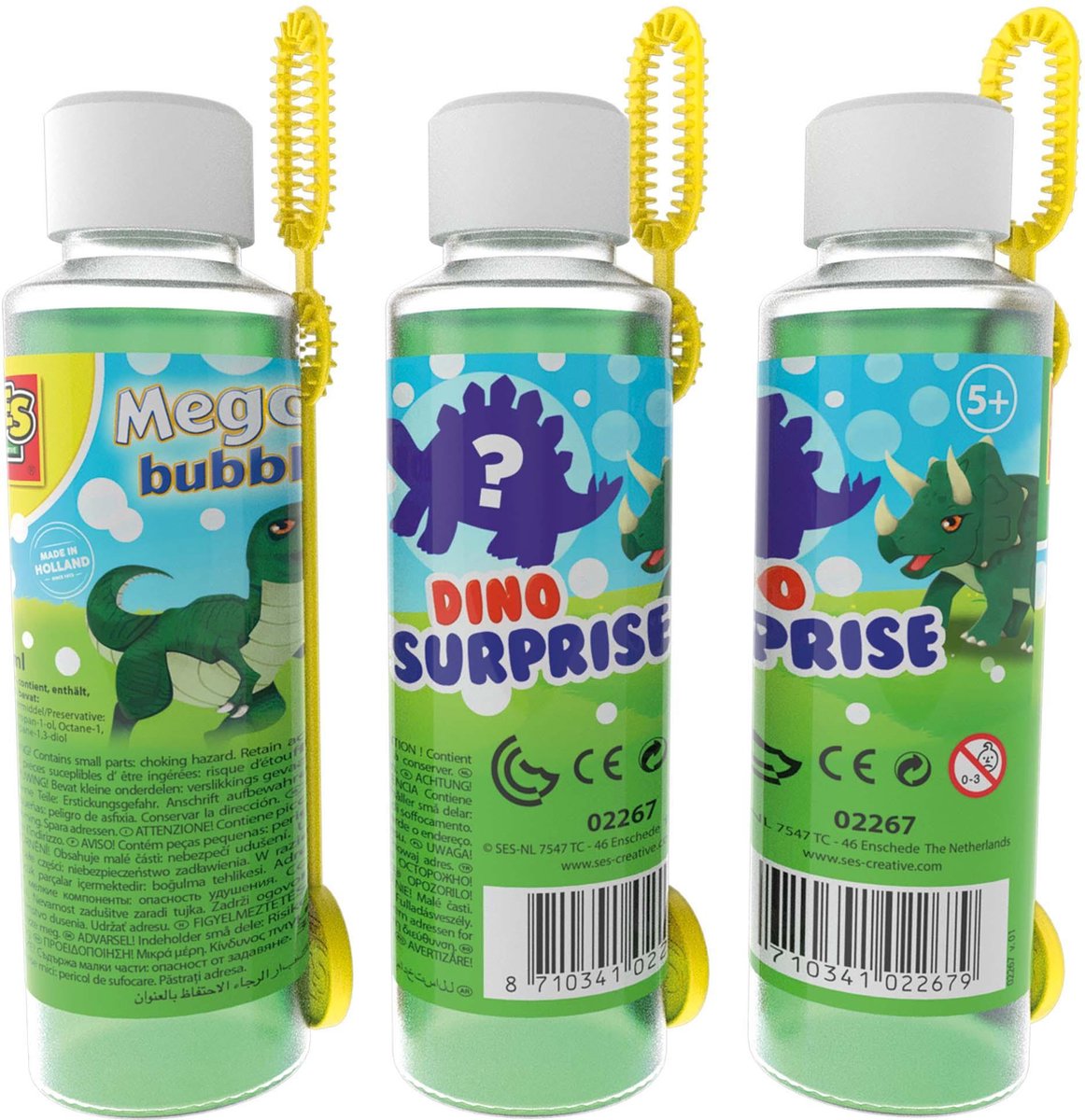 Ses bellenblaas Mega Bubbles dinosurprise junior 200 ml - Groen