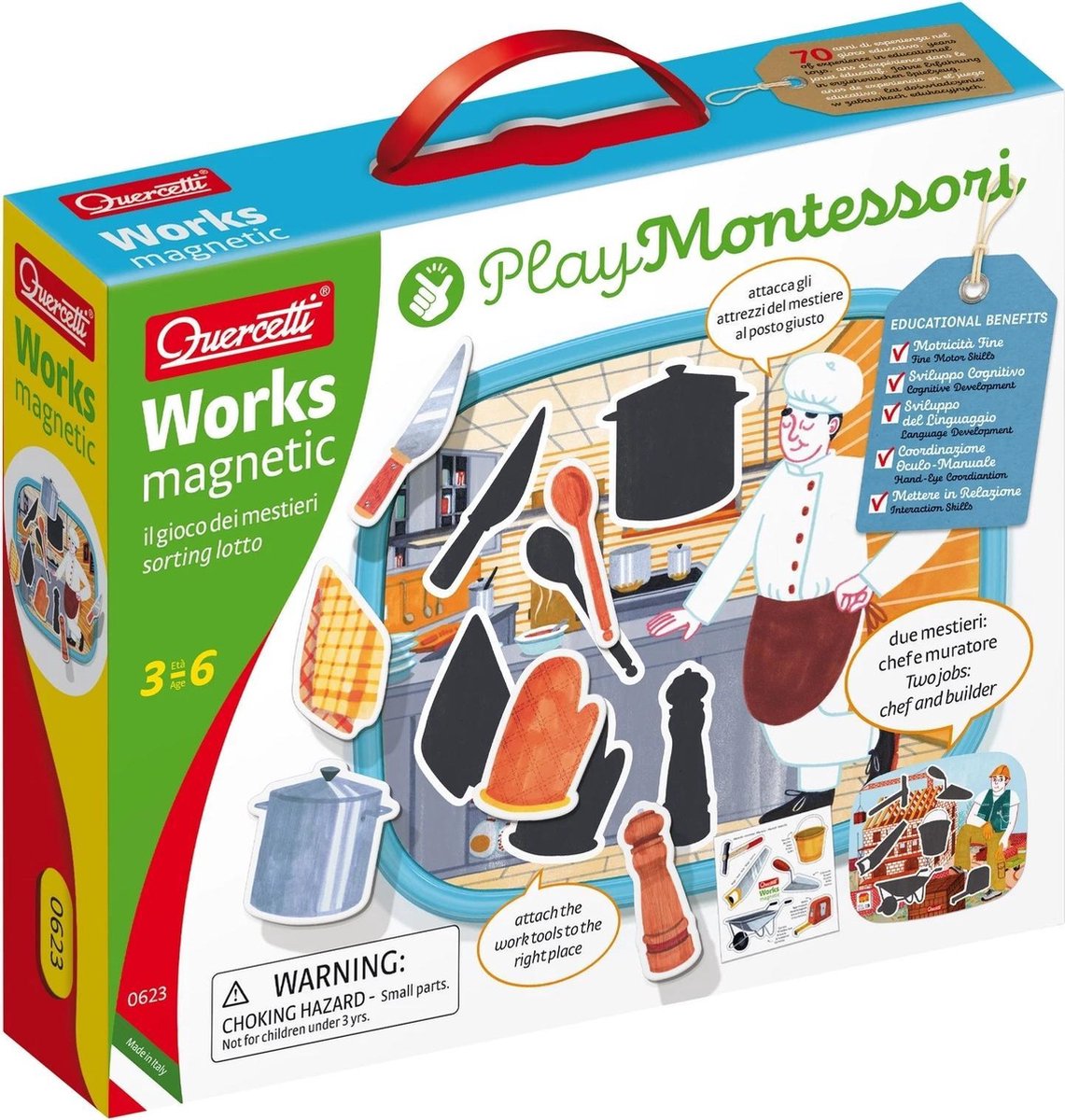 Quercetti magneetpuzzel Works magnetic junior 15 delig