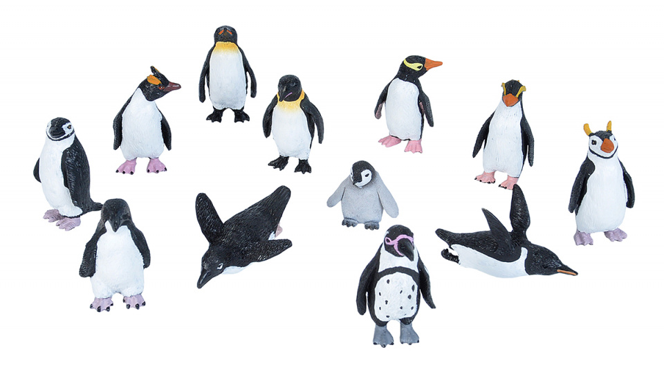 Wild Republic speelfiguren pinguïns 10 stuks