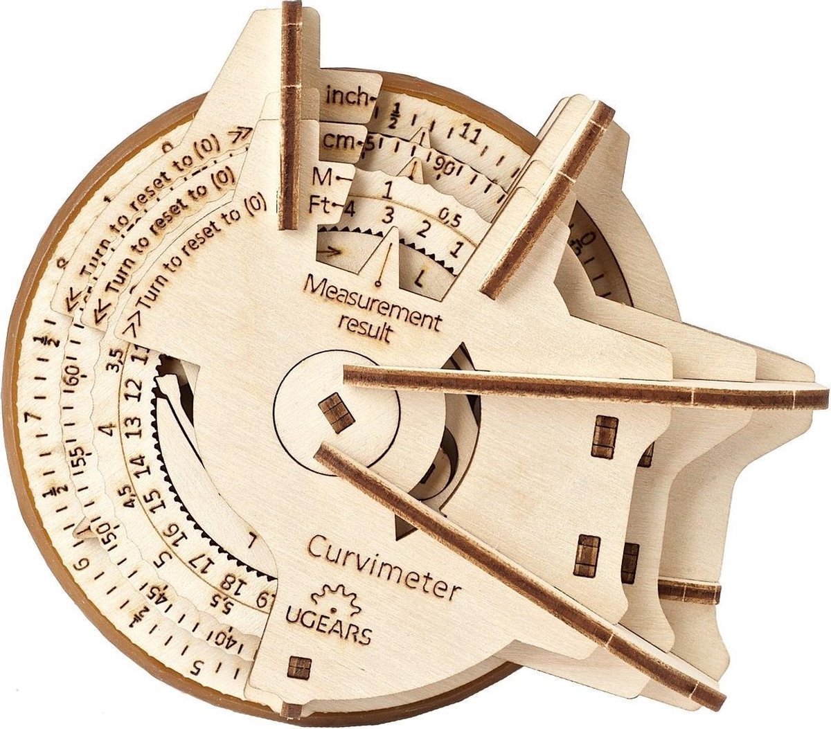 Ugears 3D puzzel Stem Lab Curvimeter junior 11 cm hout 109 delig