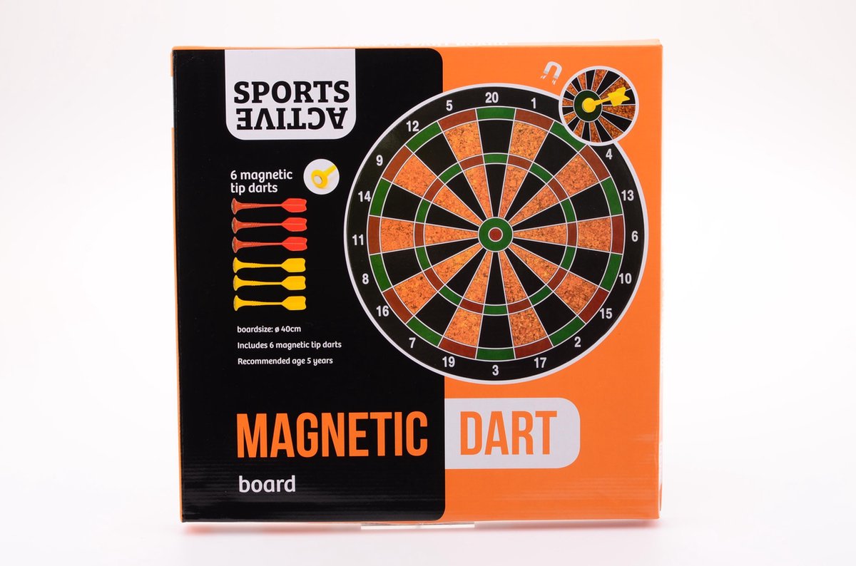 Johntoy magnetisch dartbord Sports Active 35 cm 7 delig