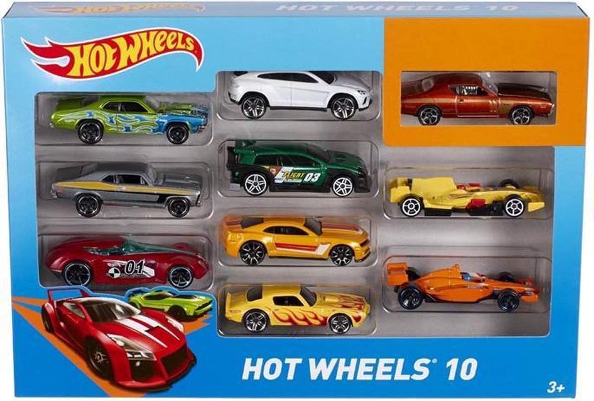 Mattel Hot Wheels cadeauset met 10 auto&apos;s