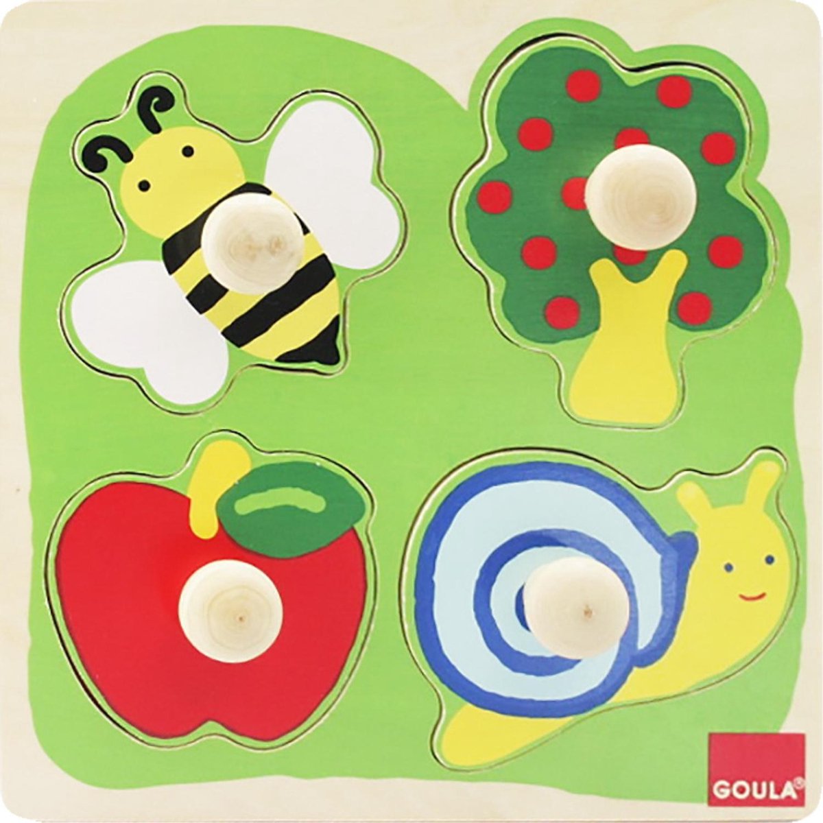 Jumbo Goula vormenpuzzel Boomgaard junior hout 4 stukjes