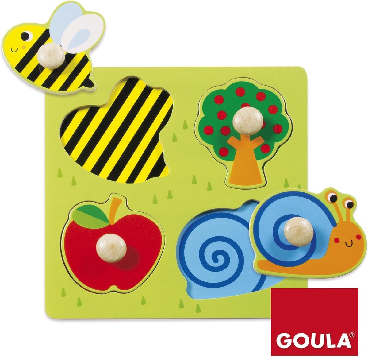 Jumbo Goula vormenpuzzel Boomgaard junior hout 4 stukjes