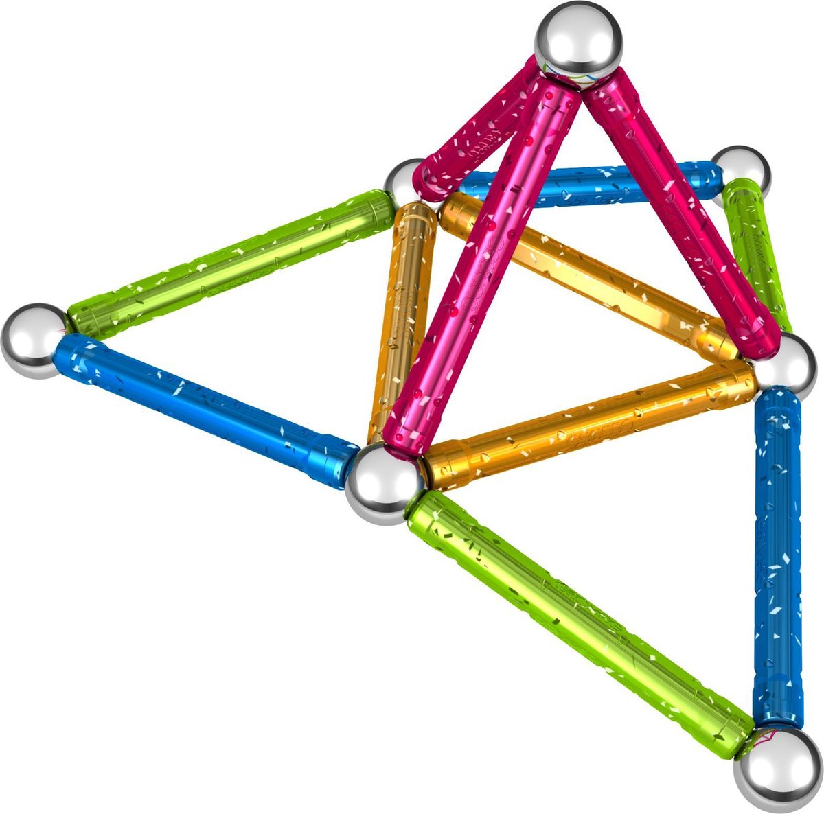 Geomag Glitter multicolor 30 delig