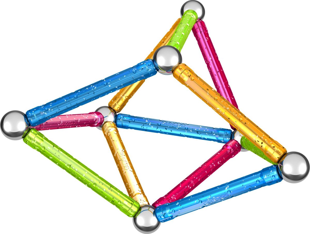 Geomag Glitter multicolor 30 delig