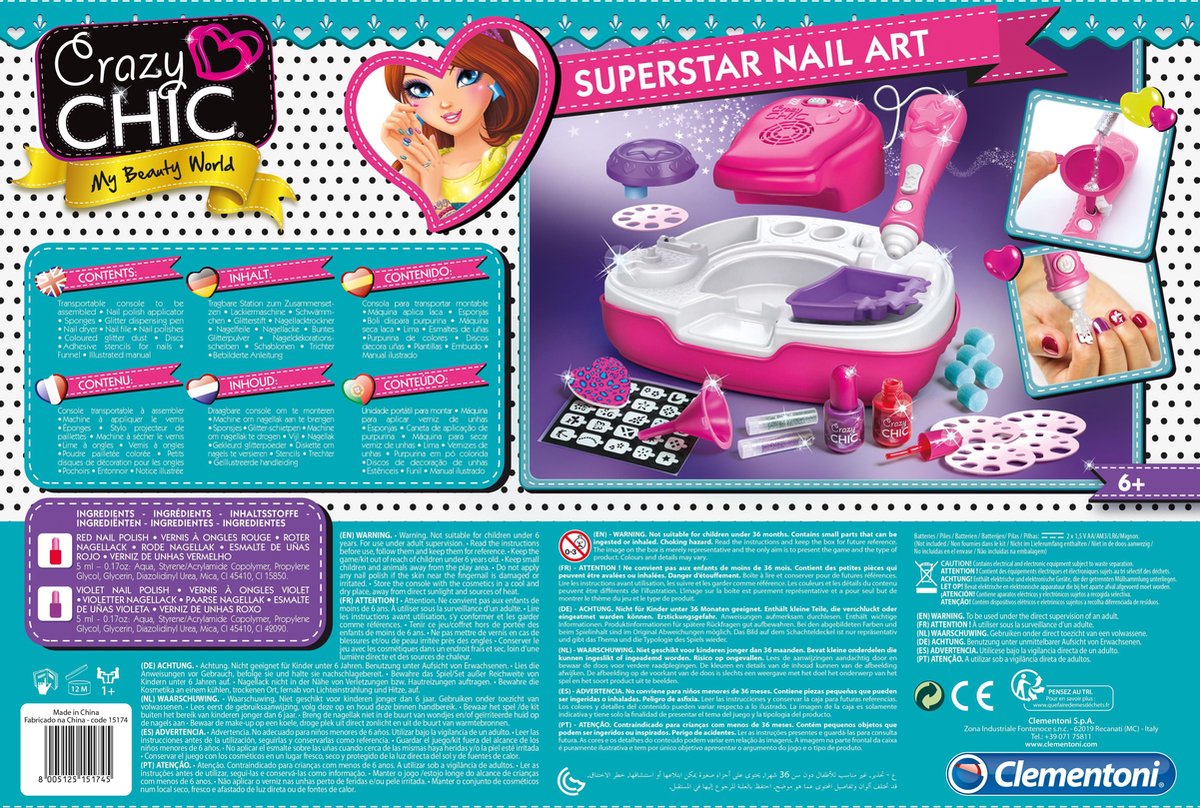 Clementoni Crazy Chic nagelstudio