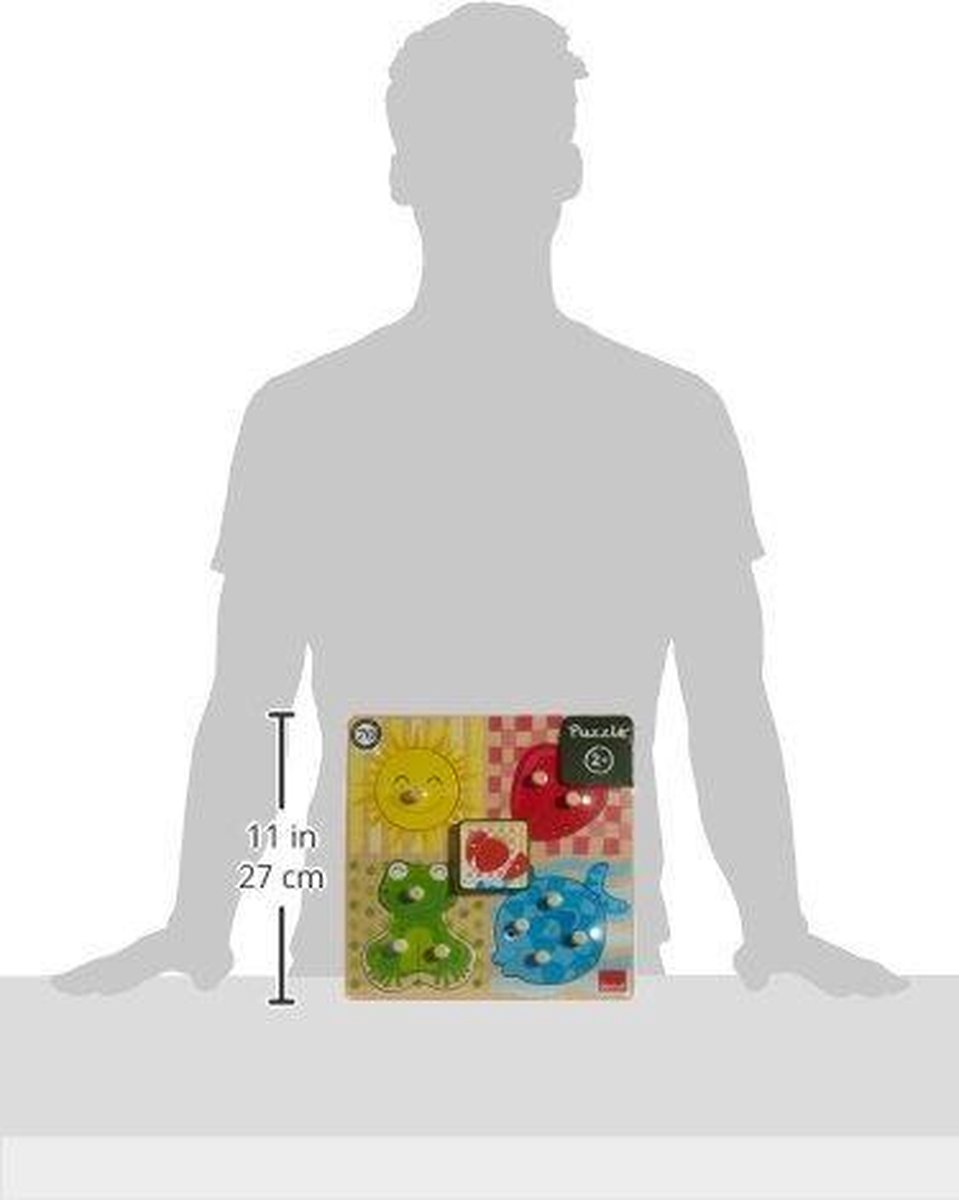 Jumbo Goula vormenpuzzel Vier Kleuren junior hout 10 stukjes
