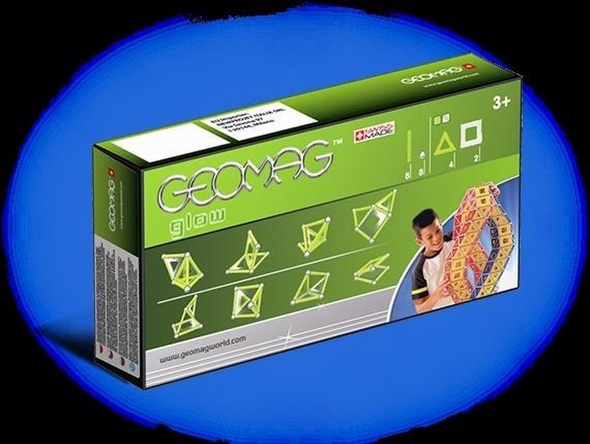 Geomag Color Glow in the Dark licht 22 delig - Groen