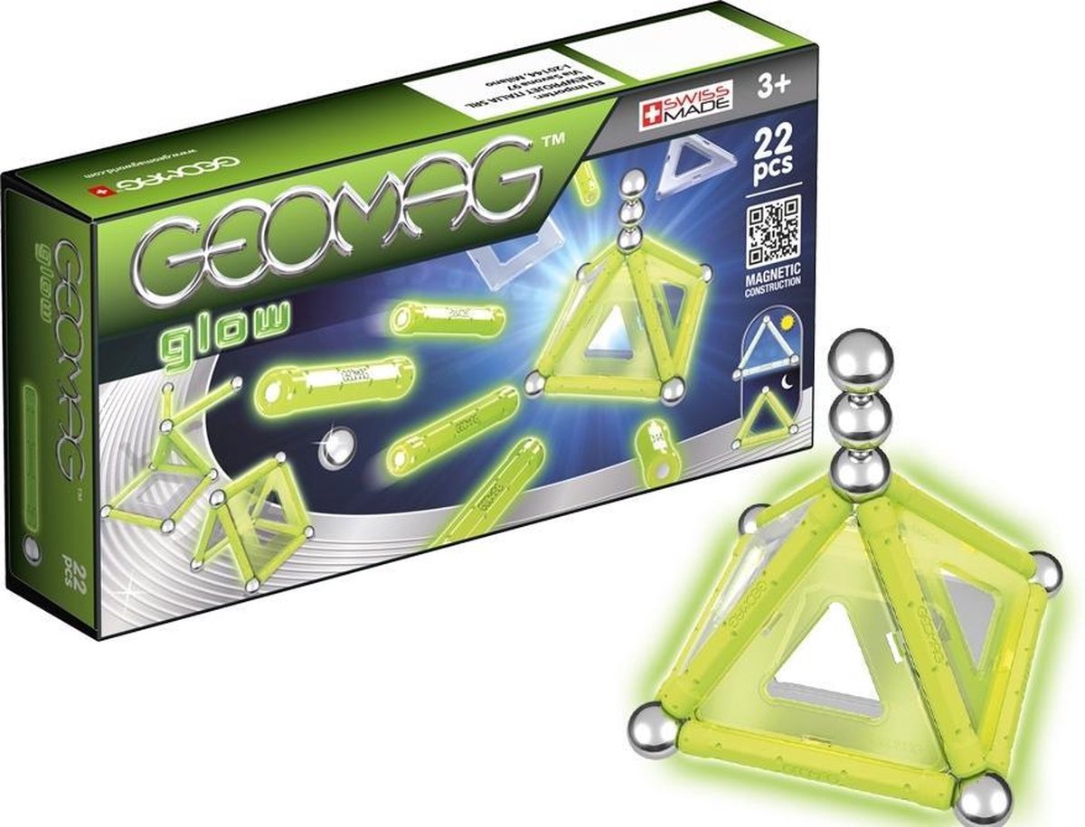 Geomag Color Glow in the Dark licht 22 delig - Groen