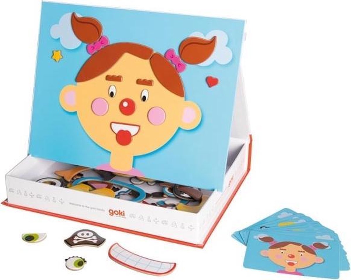 Goki Magneetspel Gekke Gezichten meisje 85 delig