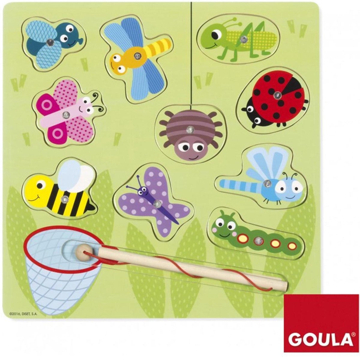 Goula magneetpuzzel Insecten junior 28 cm 10 stukjes