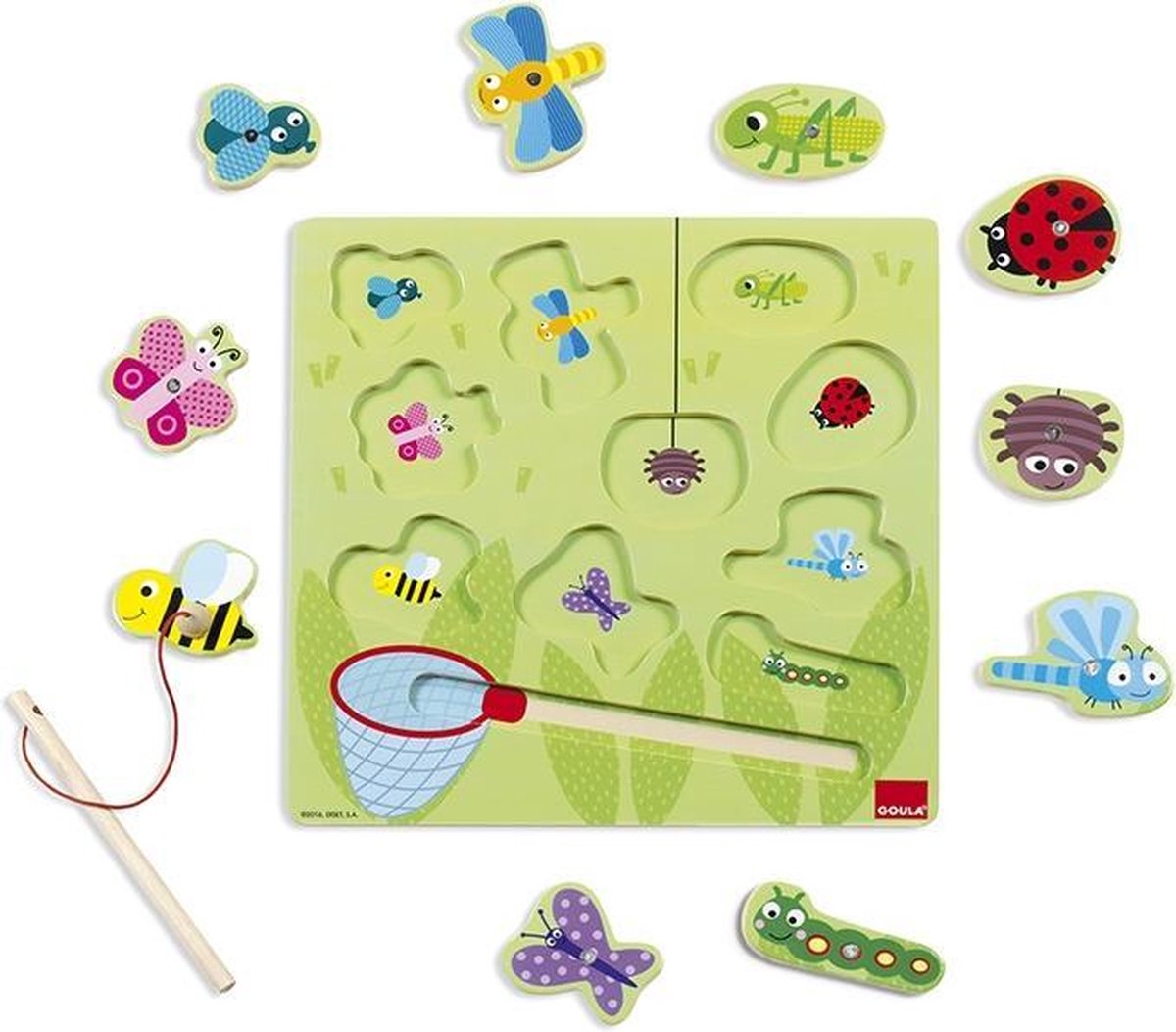Goula magneetpuzzel Insecten junior 28 cm 10 stukjes