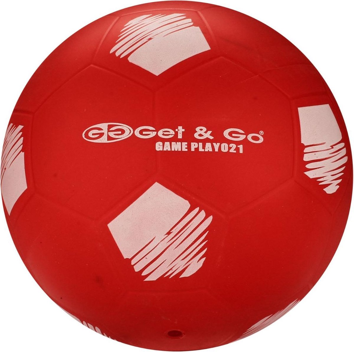 Get & Go Voetbal PVC 21 cm Per Stuk Maat 4 - Rood