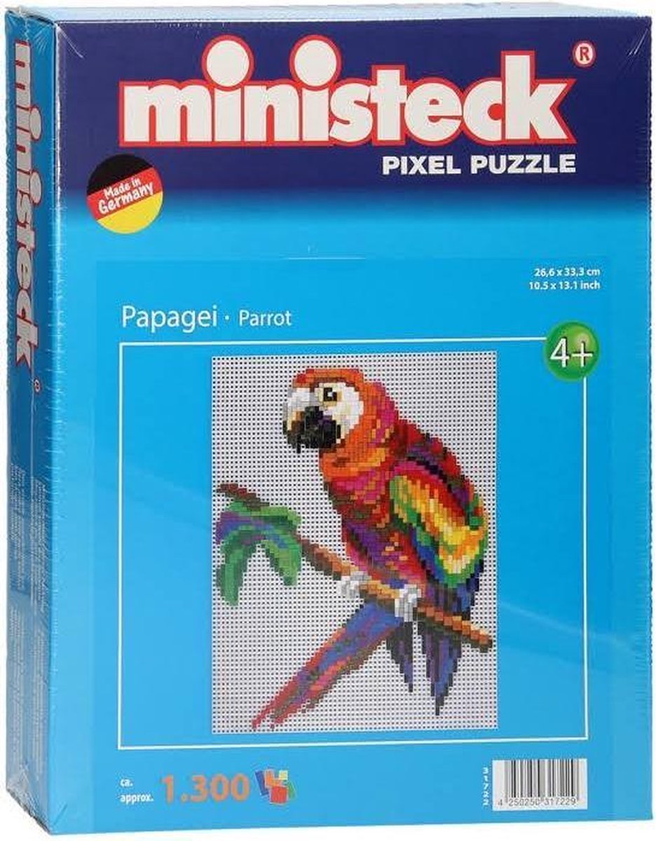 Ministeck papegaai 1300 delig - Blauw