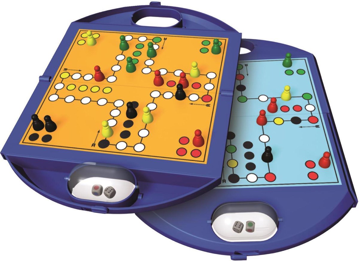 Jumbo Mens erger je niet: Ludo reisspel - Blauw