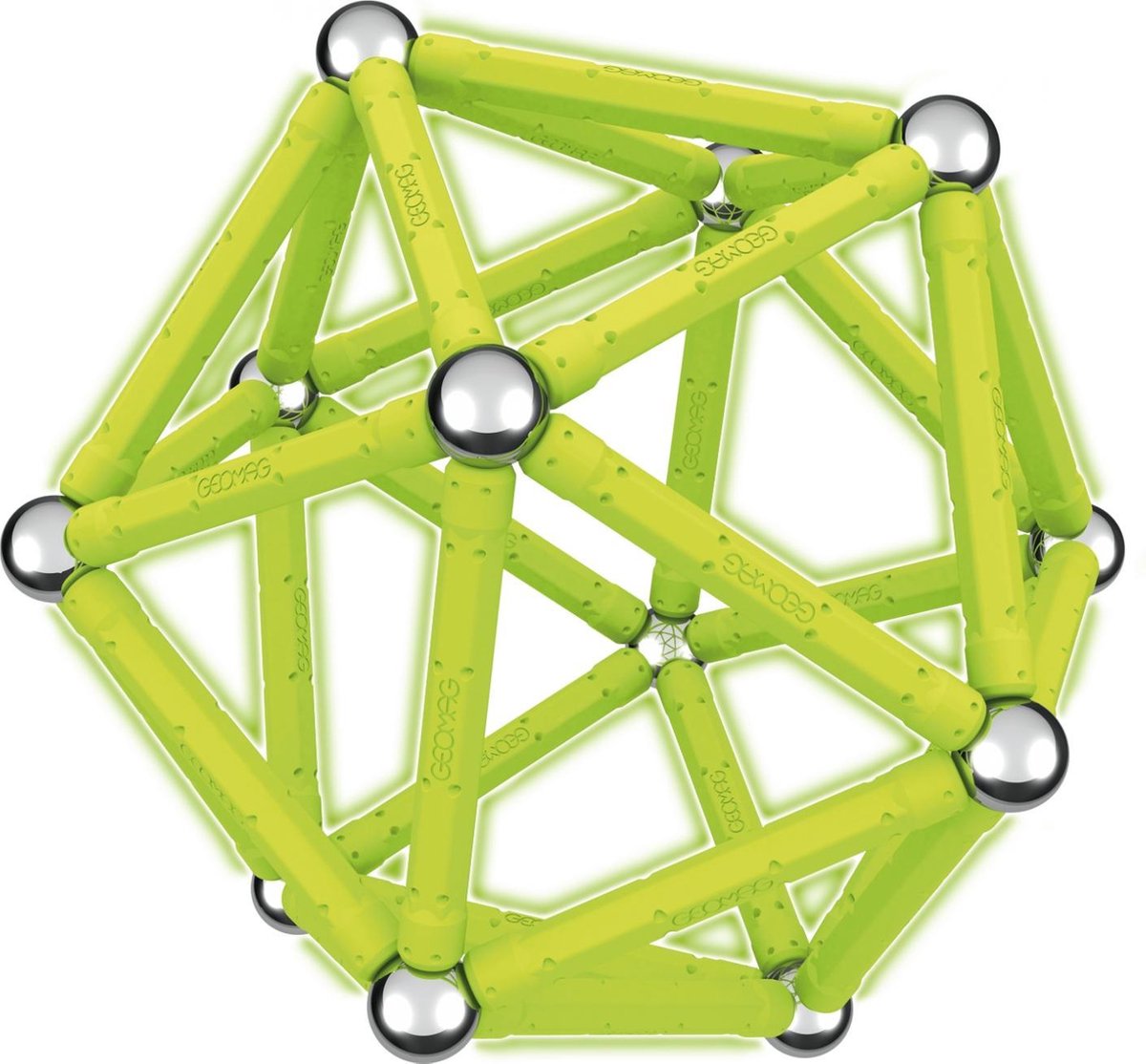 Geomag Color Glow in the Dark licht 64 delig - Groen