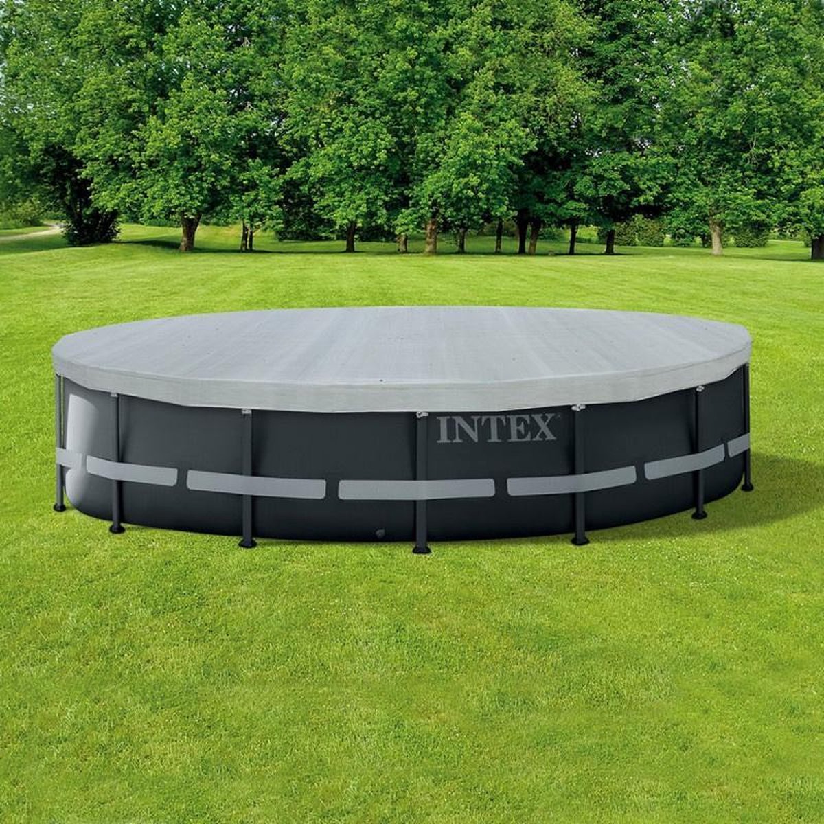 Intex Ultra Frame Deluxe afdekzeil vinyl 488 cm - Grijs