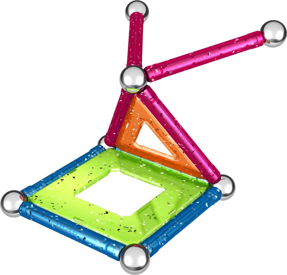 Geomag Glitter multicolor 22 delig
