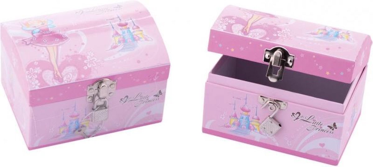 Johntoy juwelendoos met slot - Roze