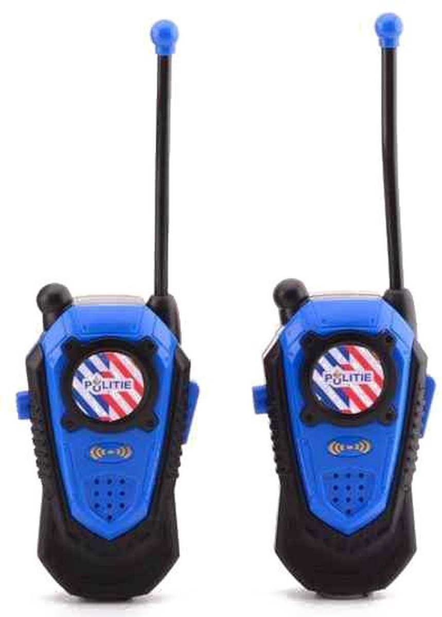 Johntoy walkie talkie set Politie 2 delig 80 mtr - Blauw