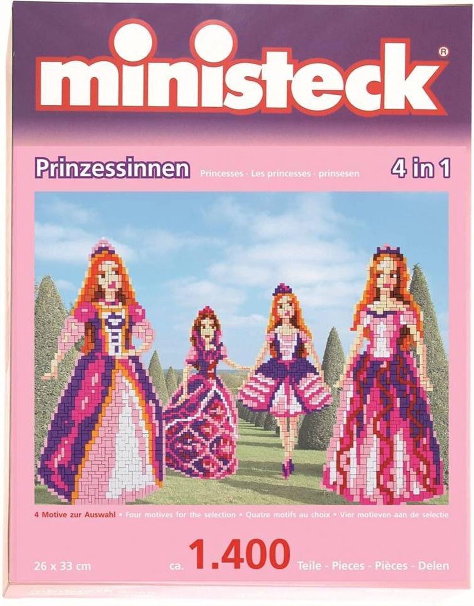 Ministeck prinsessen 4 in 1 1400 delig - Roze