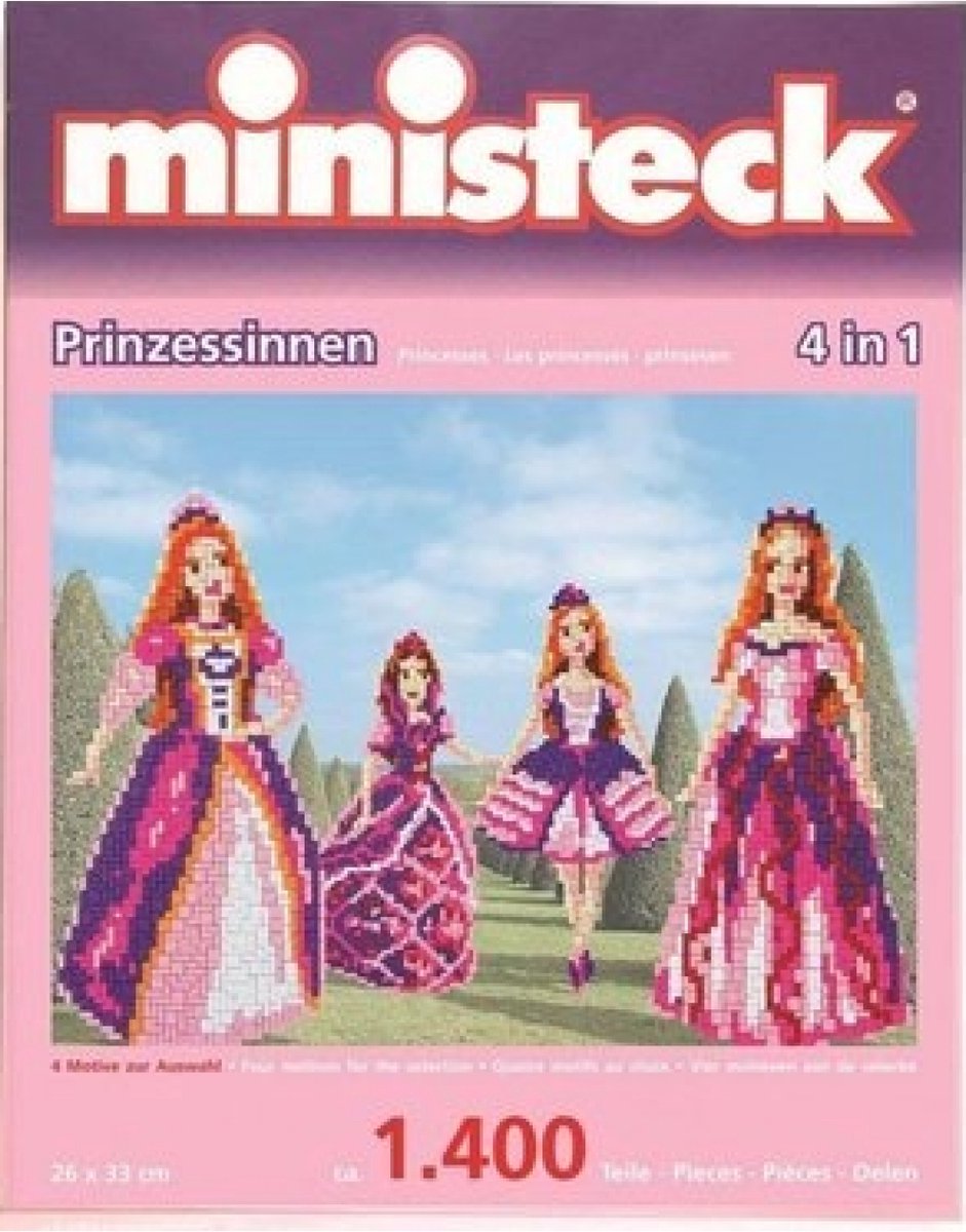 Ministeck prinsessen 4 in 1 1400 delig - Roze
