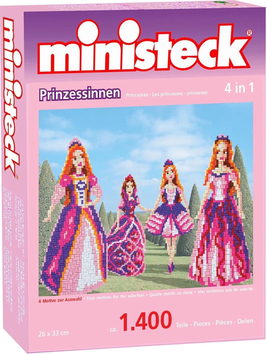 Ministeck prinsessen 4 in 1 1400 delig - Roze