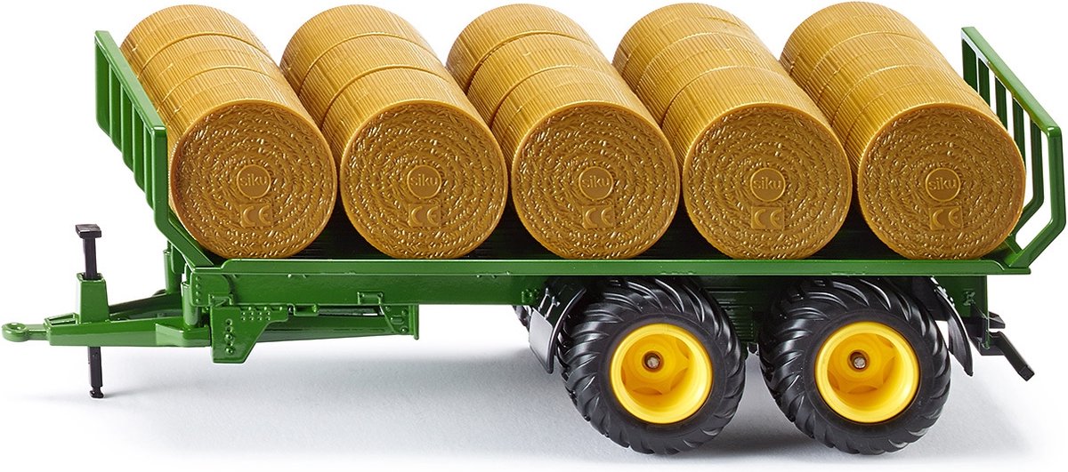 Siku John Deere balenwagen met hooibalen groen/ (2891) - Geel