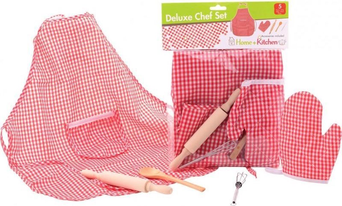 Johntoy keuken speelset chef deluxe 5 delig - Rood