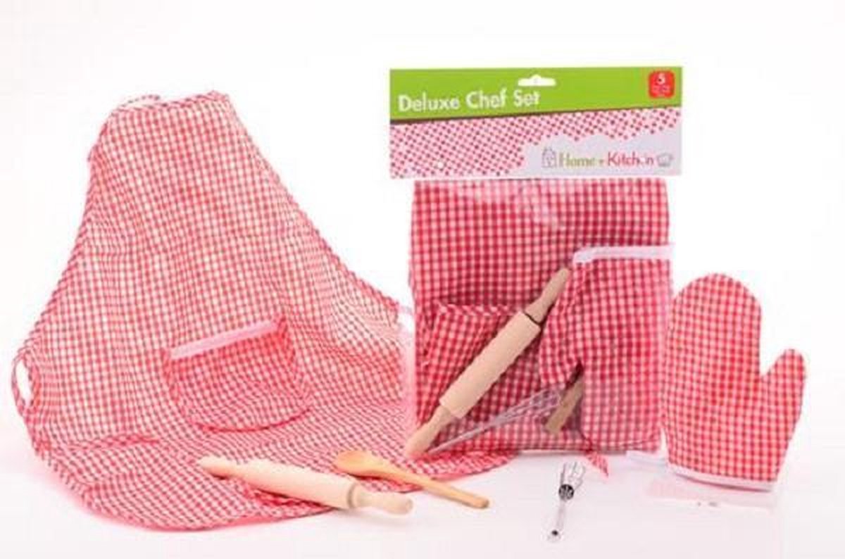 Johntoy keuken speelset chef deluxe 5 delig - Rood