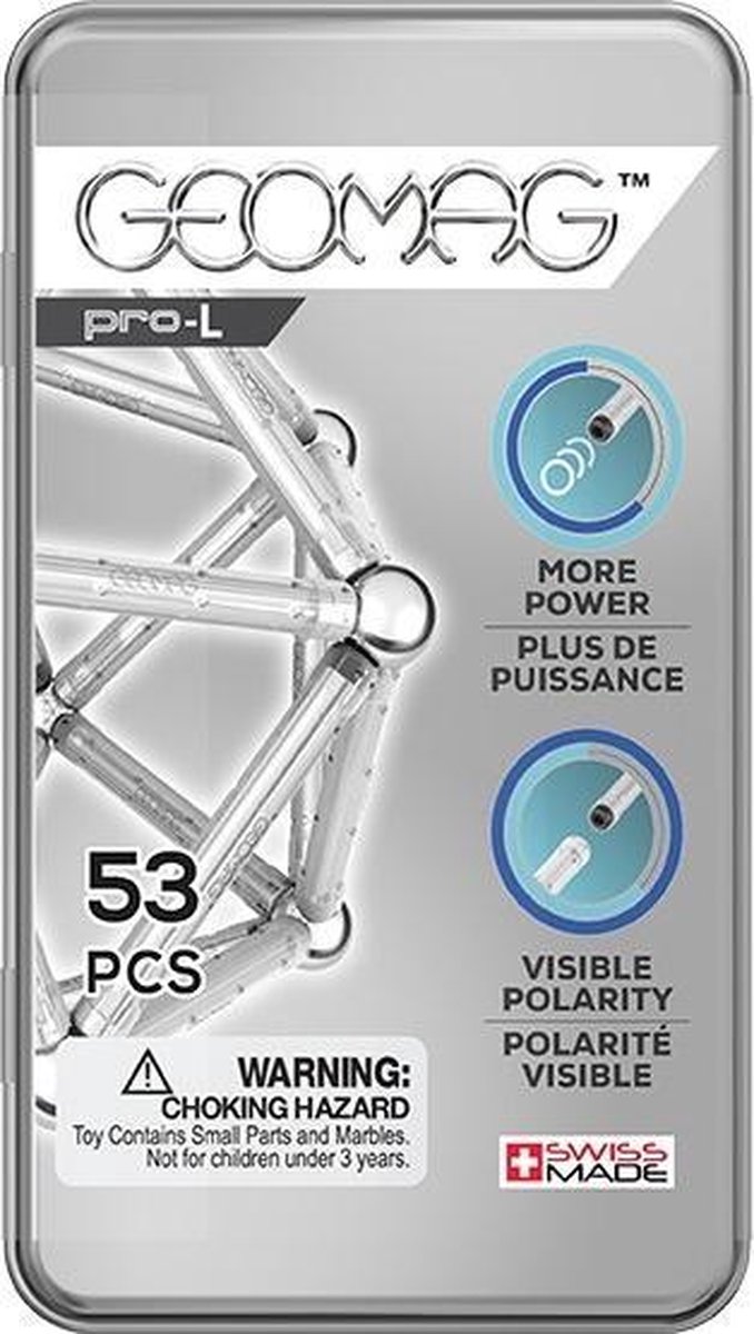 Geomag Pro L Pocket Set 53 delig zilver - Silver