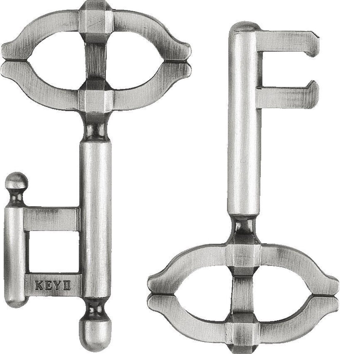 Huzzle breinbreker Cast Key II 11,8 cm staal zilver - Silver