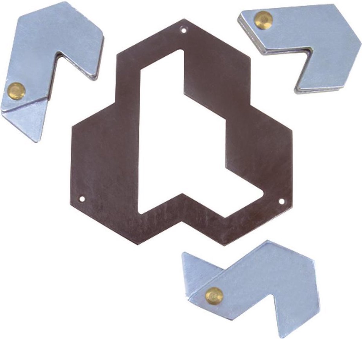 Huzzle breinbreker Cast Hexagon 11,8 staal zilver - Silver