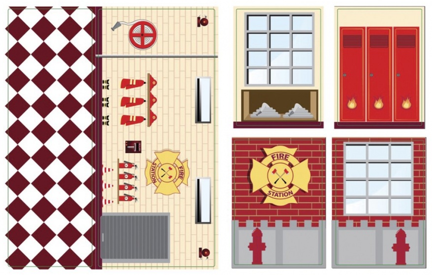 BanBao iWallz decoratiestickers Fire Station 6 delig