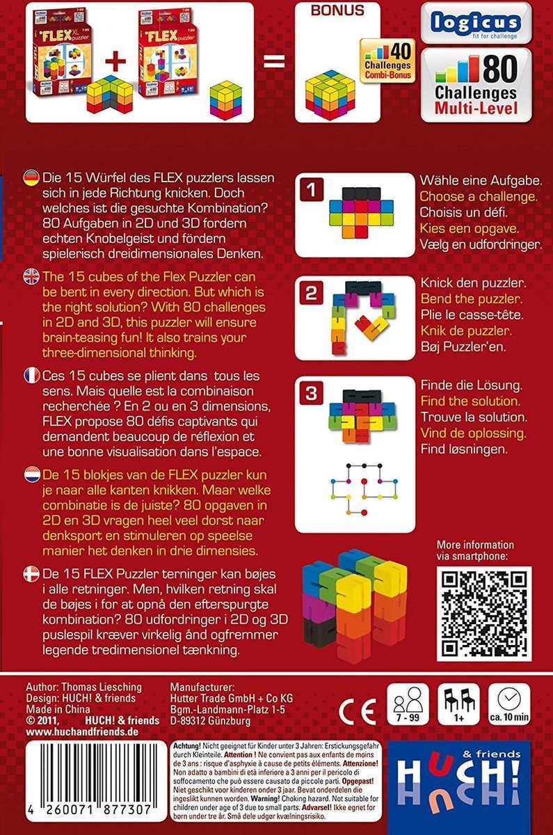 Enigma breinbreker Logicus Flex Puzzler XL junior 19,5 cm