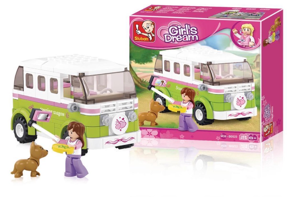 Sluban Girls Dream: kampeerwagen (M38 B0523) - Groen