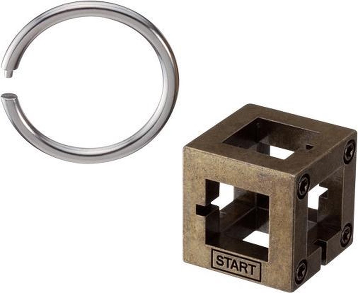 Huzzle breinbreker Cast Box 11,8 cm staal brons