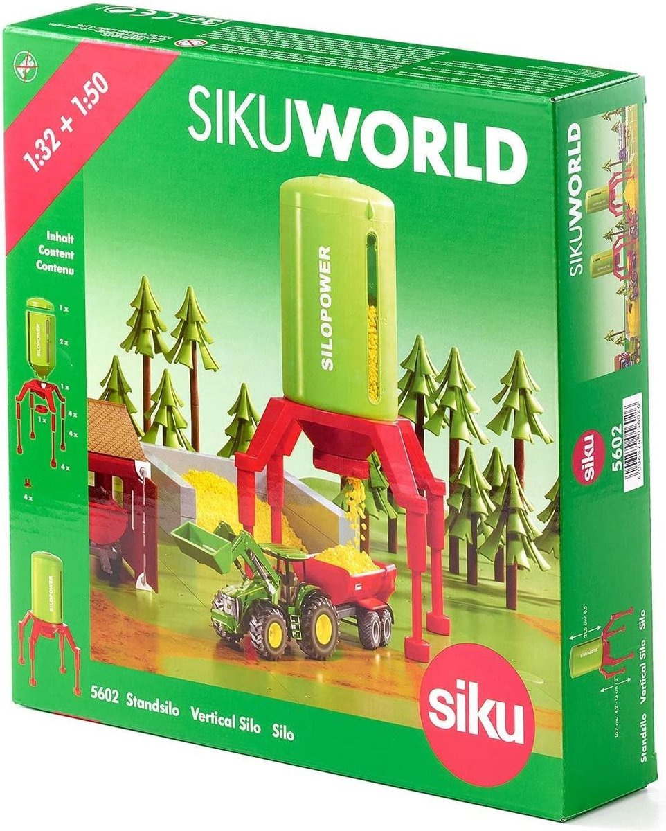 Siku World silo staand 30 cm (5602) groen/ - Geel