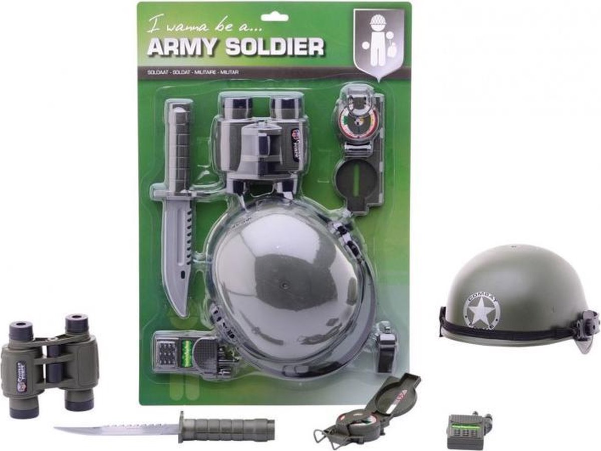 Johntoy legerset op kaart 6 delig - Groen