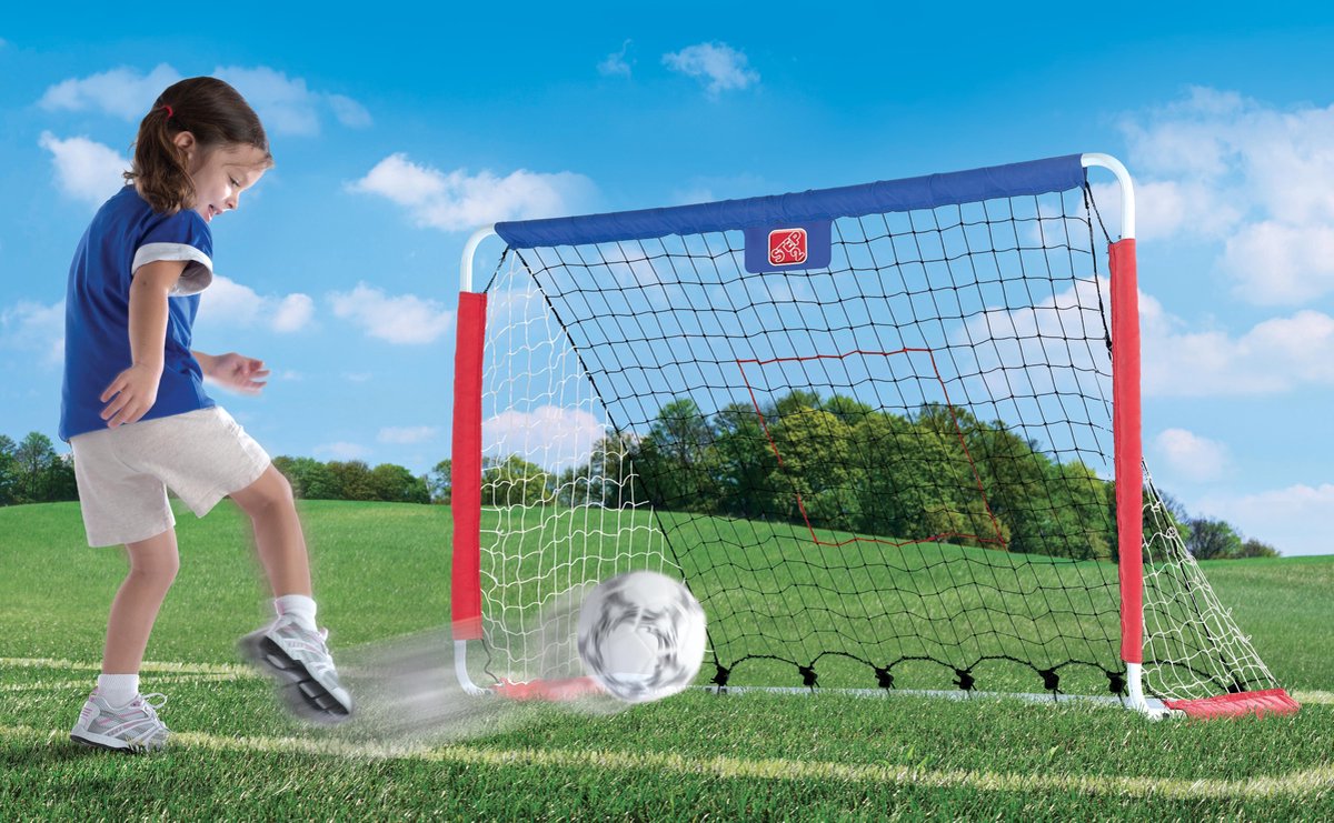Step2 kickback voetbal en hockeygoal 6 delig 123 cm - Wit