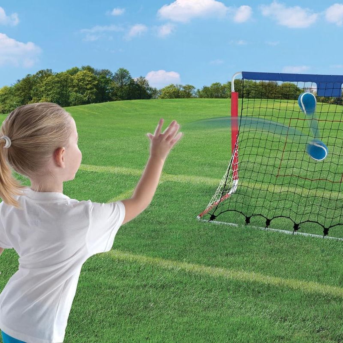 Step2 kickback voetbal en hockeygoal 6 delig 123 cm - Wit