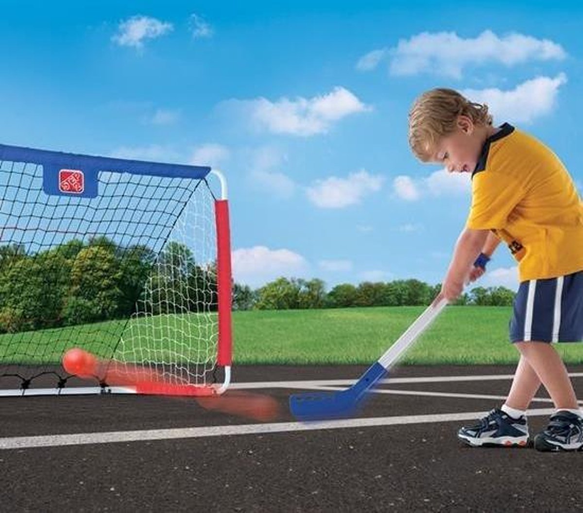 Step2 kickback voetbal en hockeygoal 6 delig 123 cm - Wit